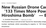 俄罗斯准备试射“末日武器” 威力是轰炸广岛原子弹的133倍
