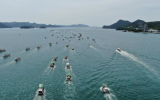 <p>出动100多艘渔船 韩团体示威反对日核污水排海决定</p>
