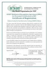 热烈祝贺中国机械工程学会无损检测分会顺利通过ICNDT复评审并获得2021-2024相关资格证书!