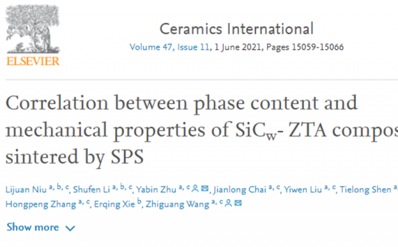 近代物理所制备出抗辐照强韧化复合陶瓷