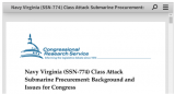 美国发表关于“弗吉尼亚”级攻击型核潜艇计划的报告