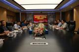 白沙绿岛高新区管委会主任姚玮一行到中核华建开展工作交流