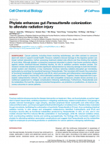 崔明团队揭示植物性饮食活性成分植酸通过促进Parasutterella定植改善放射性肠损伤