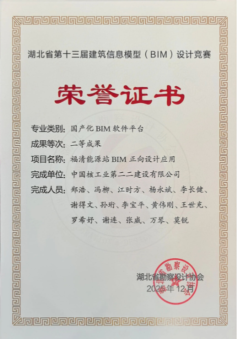 双奖“加冕”中核二二以BIM自主创新提升核技术工程建设水平